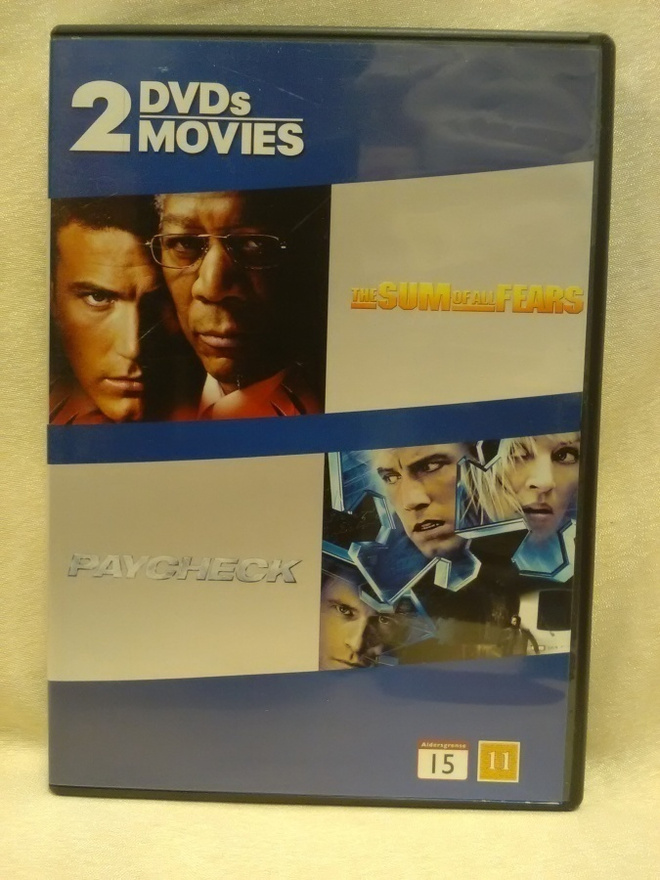 The Sum Of All Fears + Paycheck dvd