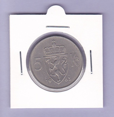 Norja 5 Kroner v.1963 KM#412