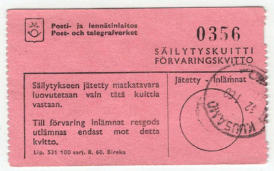 1963 20p postiauto pari postiautoaseman säilytyskuitilla