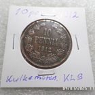 10 penniä 1912 kulkematon tasaisesti patinoitunut kl 9 - pikkukuva 5