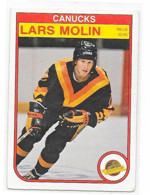 1982-83 OPC #353 Lars Molin Vancouver Canucks