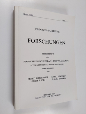 Finnisch-ugrische Forschungen Band 49, Heft 1-3 : Zeitsch...
