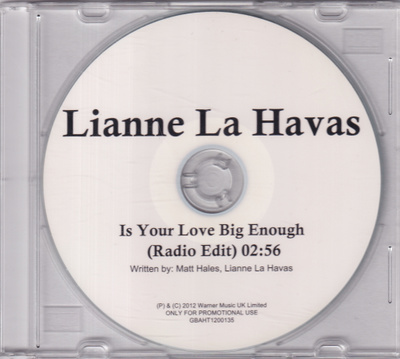 Lianne La Havas - Is Your Love Big Enough? (CDr, Single, Pro