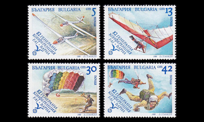 Bulgaria 3801-4 ** Ilmaurheiluliiton yleiskokous (1989)