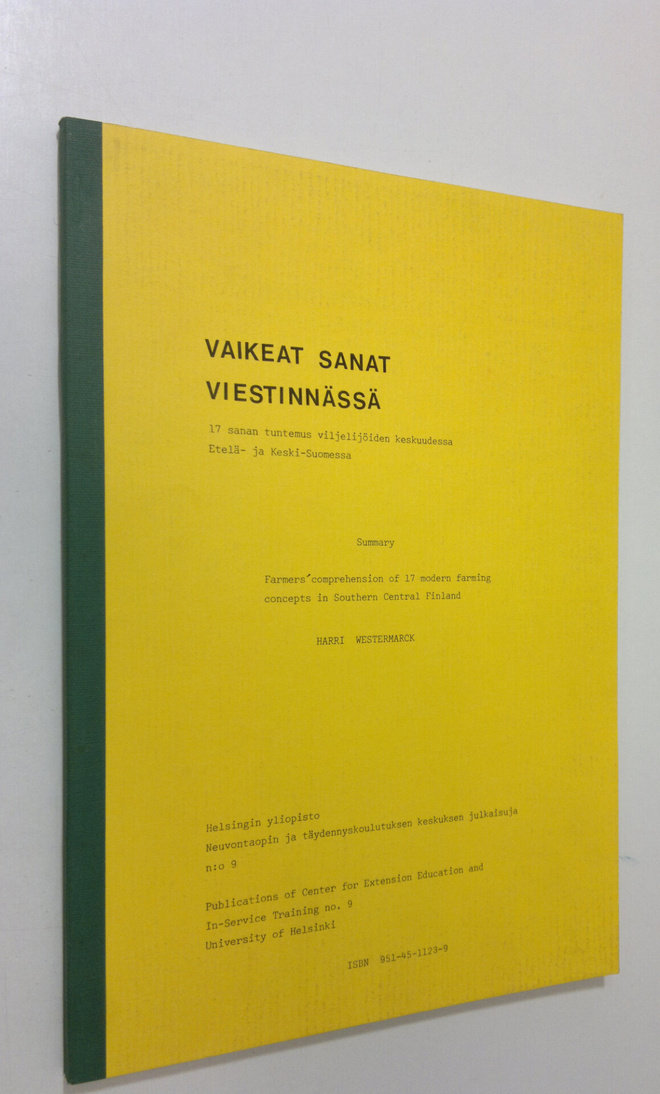 Harri Westermarck : Vaikeat sanat viestinnässä : 17 sanan...