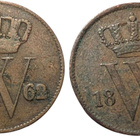 Alankomaat 1 Cent 1862 + 1875 - pikkukuva 1