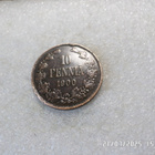 10  penniä   1900  kulkematon tasaisesti  patinoitunut. - pikkukuva 3