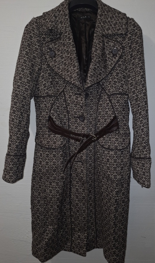 Ruskea takki villaa VILA Clothes koko L