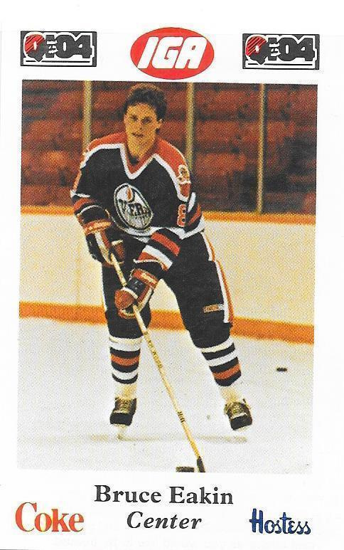 1985-86 Nova Scotia Oilers #8 Bruce Eakin ex- Kalpa farmi