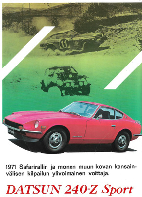 1971 Datsun 240 Z esite KUIN UUSI - suomalainen