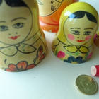 Maatuska puinen nukke,"äidit ja baby" 5 osaa 17 cm korkea - pikkukuva 2