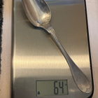 Vanha iso hopealusikka 64g hopeaa - pikkukuva 4