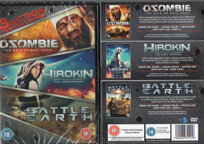 3 action film ozombie, hirokin, battle earth	(22 588)	UUSI	-