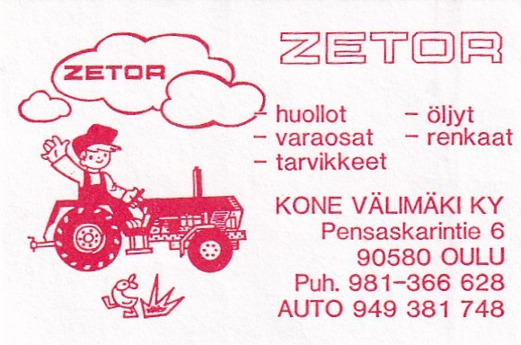 Oulu, Kone Välimäki Ky  ZETOR 3/9