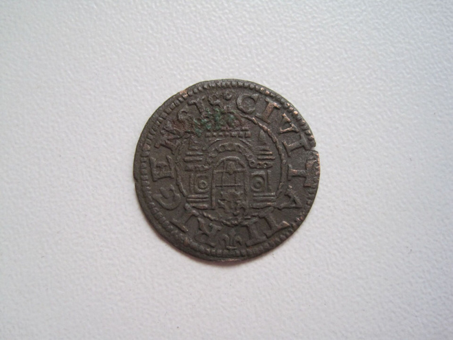 RIGA SHILLING 1575 RIGENSIS,CIVITATI,ARGENTEA.  126