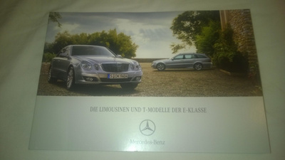 Esite Mercedes W211 E-luokka, 2007. 108 siv, myös E 63 AMG