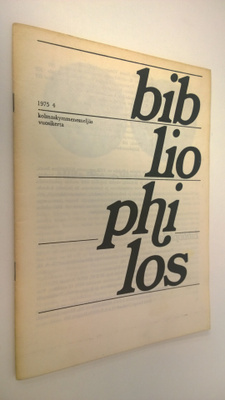 Bibliophilos 1975 : 4 nro. 34. vuosikerta