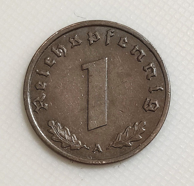 Saksa 1 Pfennig 1939A