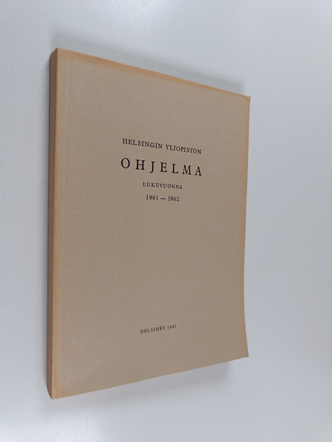 Helsingin yliopiston ohjelma vuonna 1961-1962