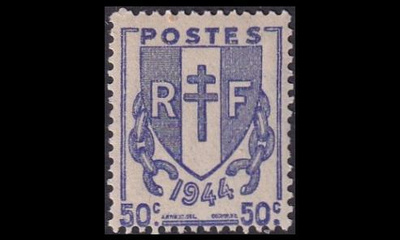 Ranska 677 ** Vaakuna 50 C (1945)
