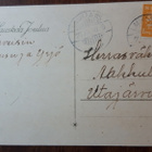 Jenny Nyström, kulkenut joulukortti, pukki ja kissa v. 1948 - pikkukuva 3