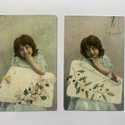 Kaksi kulkenutta postikorttia (vuodelta 1908?) - pikkukuva 1