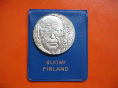 10 mk hopea juhlaraha U.K. Kekkonen - 1975
