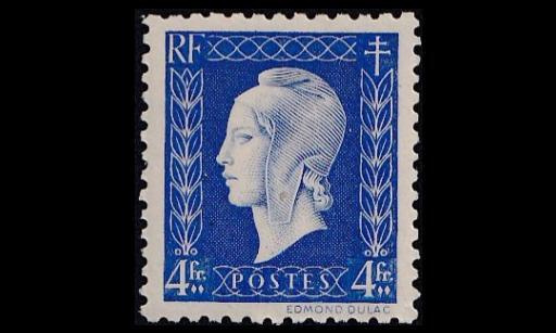 Ranska 722 ** Marianne Dulac 4 Fr (1945)