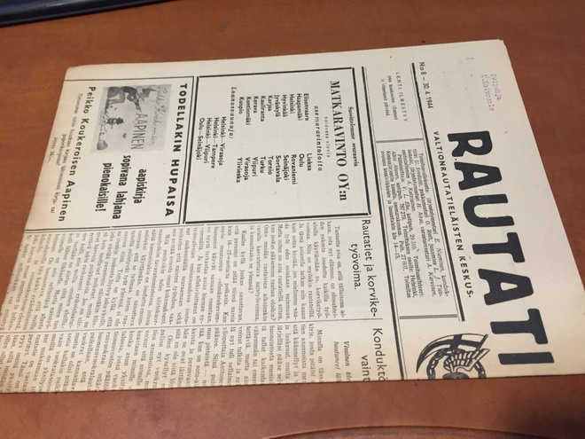 RAUTATIELÄINEN LEHTI 8/1944