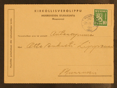 # 23630 # Kirkollisverolippuja eri taksoilla