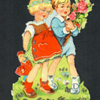 EAS 3058 - Ihastuttava kesäinen lapsipari 1 - 1960-luvulta - pikkukuva 1