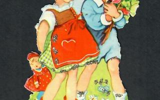 EAS 3058 - Ihastuttava kesäinen lapsipari 1 -  1960-luvulta