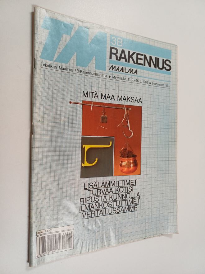 Tekniikan Maailma : Rakennusmaailma 3B/1986