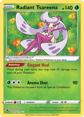 Radiant Tsareena 016/195 - Silver Tempest - NM/M