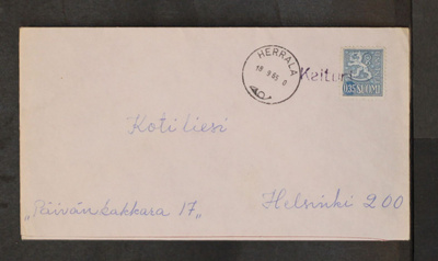 # 23755 # Pp Keituri + Herrala kirje Helsinki - 1965