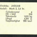Keräilykuva - Auto - 87 Jaguar Mark 2-3,4 ltr. - pikkukuva 2
