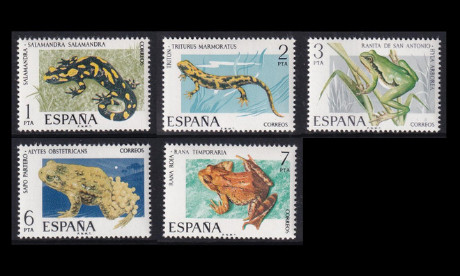 Espanja 2164-8 ** Iberian villieläimiä (1975)