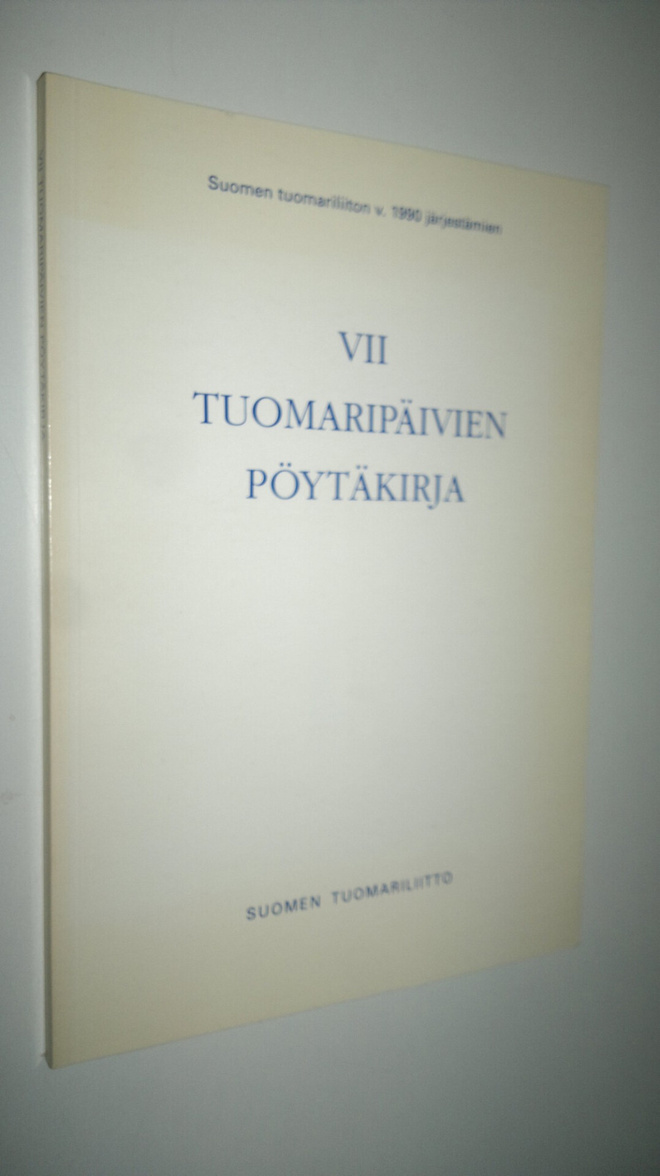 Suomen tuomariliiton v 1990 järjestämien VII tuomaripäivi...
