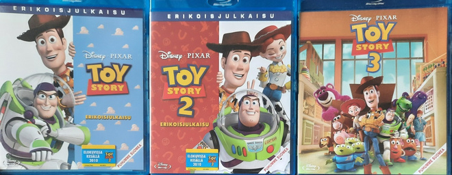 TOY STORY 1 - 3  DVD SUOMIPUHE