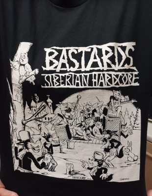 Bastards – Siberian Hardcore T-paita M + LP + rintanappi