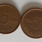 5 penniä 1966, 1972 & 1974, 4 kuvaa - pikkukuva 1
