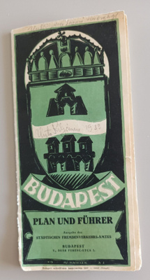 Vanha saksalainen Budapestin turistikartta (1930), 6 kuvaa