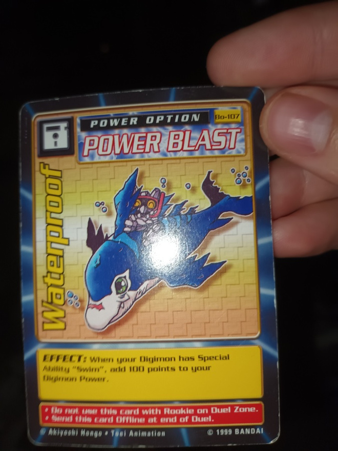 Digimon Digi-Battle Waterproof Bo-107 Vintage Card 1999