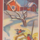 O Vikainen Linnut lyhteellä, talo taustalla - pikkukuva 1