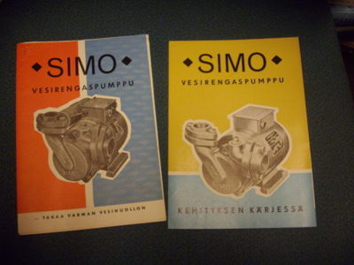 2  vanhaa SIMO Vesirengaspumppu esitettä ( Sis.postikulut )