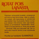 Mauri Sariola : Rotat pois laivasta - Gummerus 5.p 1986 - pikkukuva 2