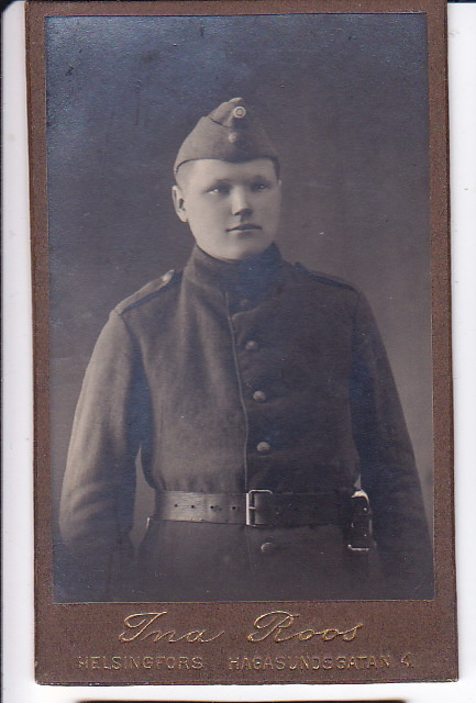 VANHA CDV Valokuva Sotilas Puukkopistin Varhainen Uniformu
