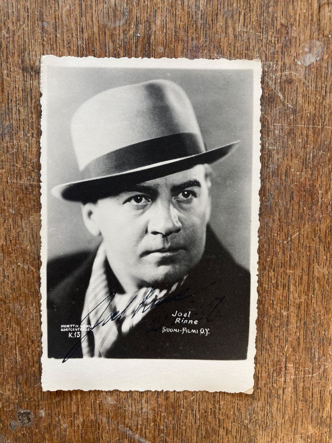 JOEL RINNE, SIGNEERATTU VALOKUVA, 1938
