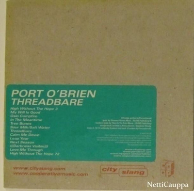 Port O'Brien • Threadbare PROMO CD