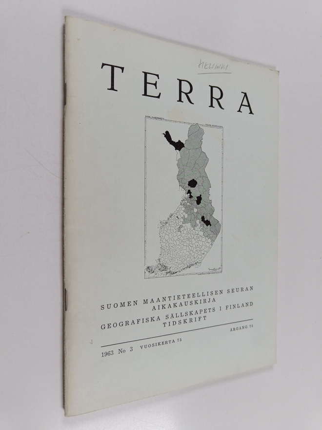 Terra 3/1963 : Suomen maantieteellisen seuran aikakauskir...